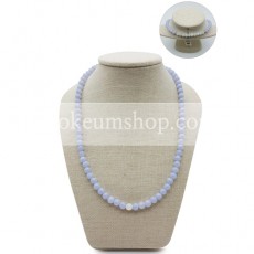 파워스톤목걸이 A형 6mm (블루스톤) 백색계열
